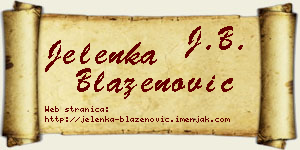 Jelenka Blaženović vizit kartica